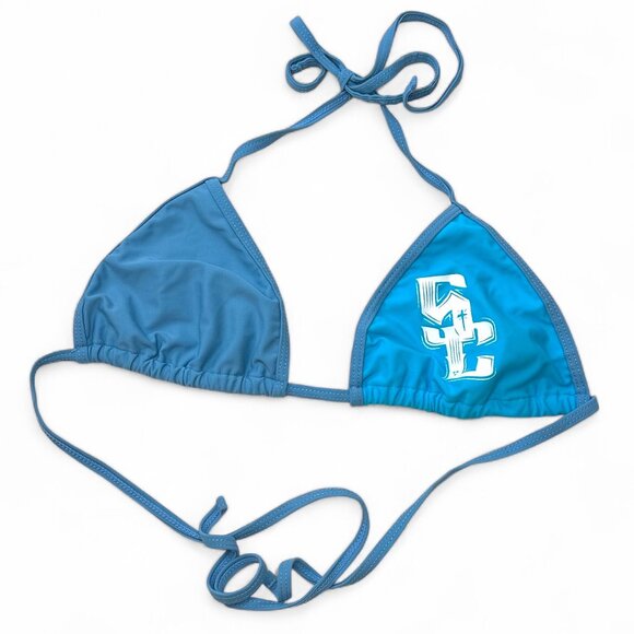 Vintage SC Bikini Top in Blue Size‎ Small - Picture 1 of 2